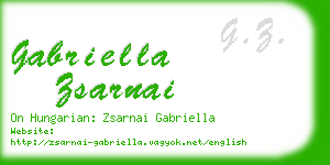 gabriella zsarnai business card